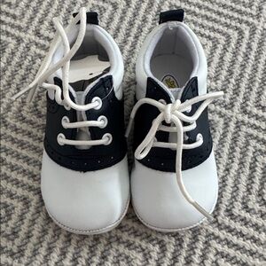 chic White and Black Kids Sneakers